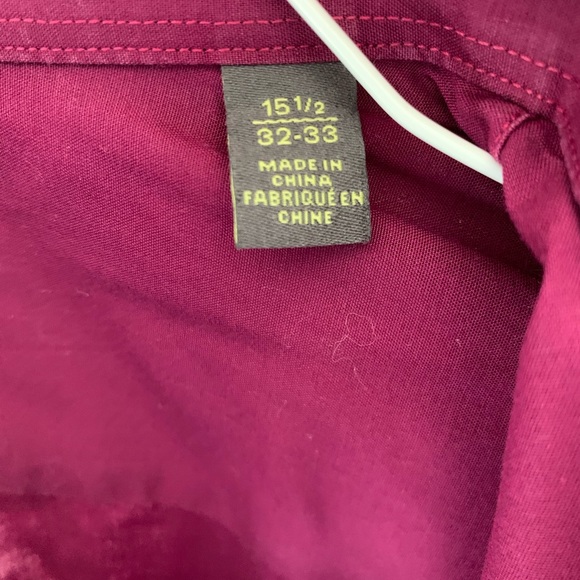 Burgundy Elegant Dress Shirt - Picture 4 of 4